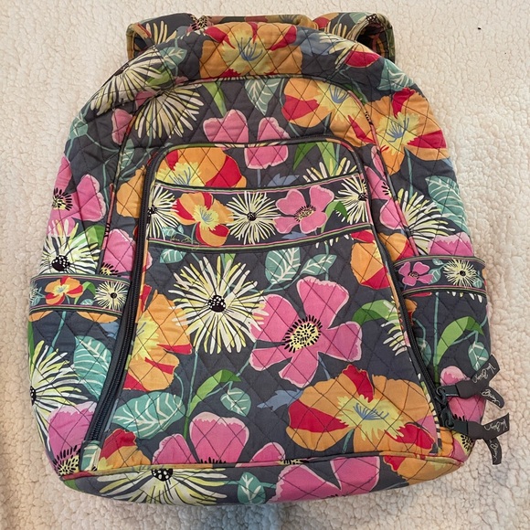 VERA BRADLEY Jazzy Blooms Large Floral Print Travel Backpack | GUC - Picture 3 of 10